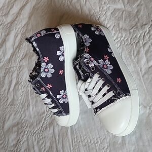 Shein floral canvas shoes